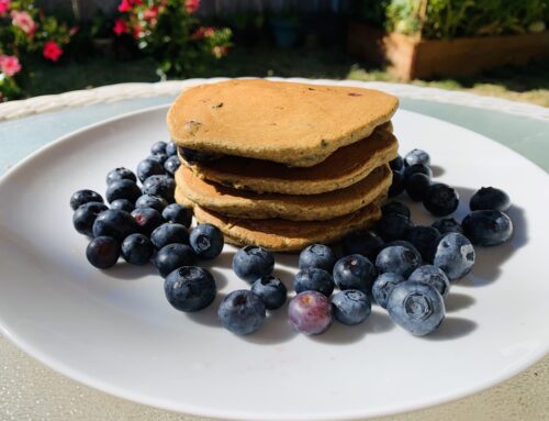 Vegan GF Blueberry Pancakes